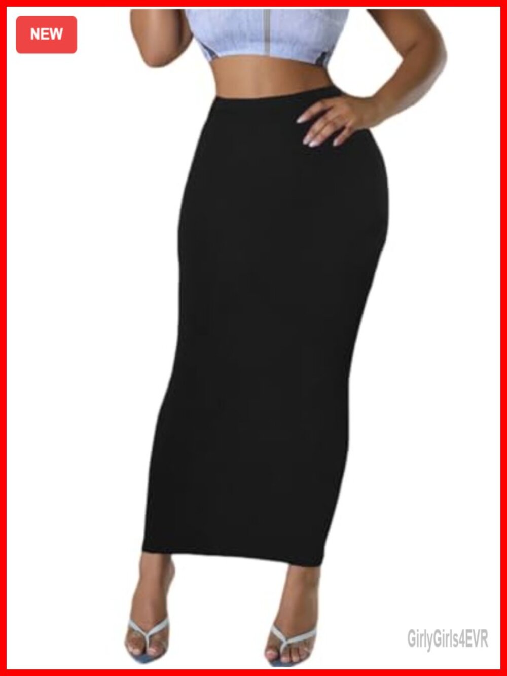 Women's Long Pencil Skirt High Waisted Bodycon Tight Maxi Summer Fall Y2K Club